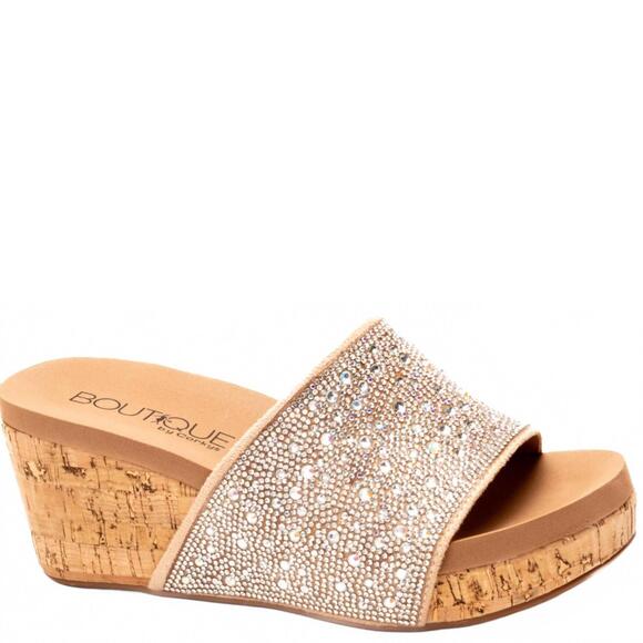 CORKYS FOOTWEAR Shoes - NEW CORKYS FOOTWEAR women's sunlight wedge sandals in clear